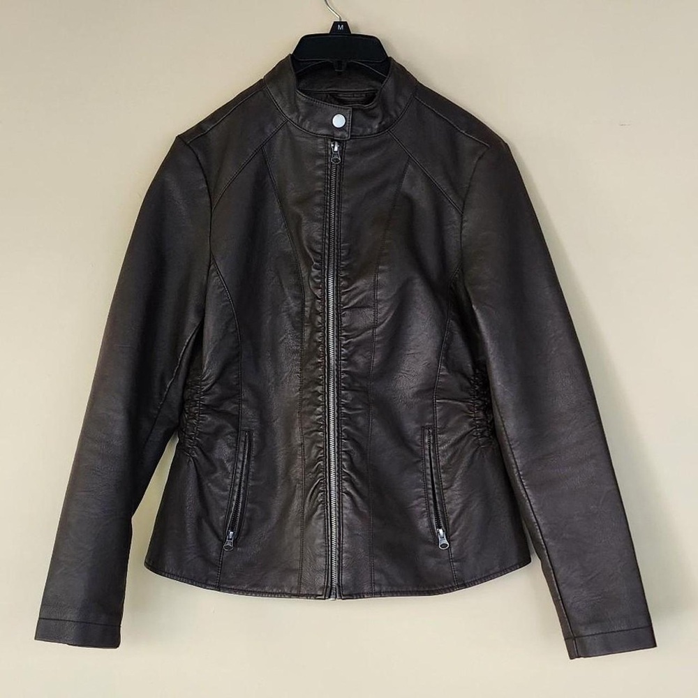 Baccini Dark Brown Leather Jacket